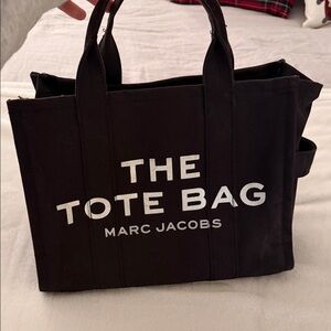 Marc Jacobs Black Canvas Tote Bag (Medium size)